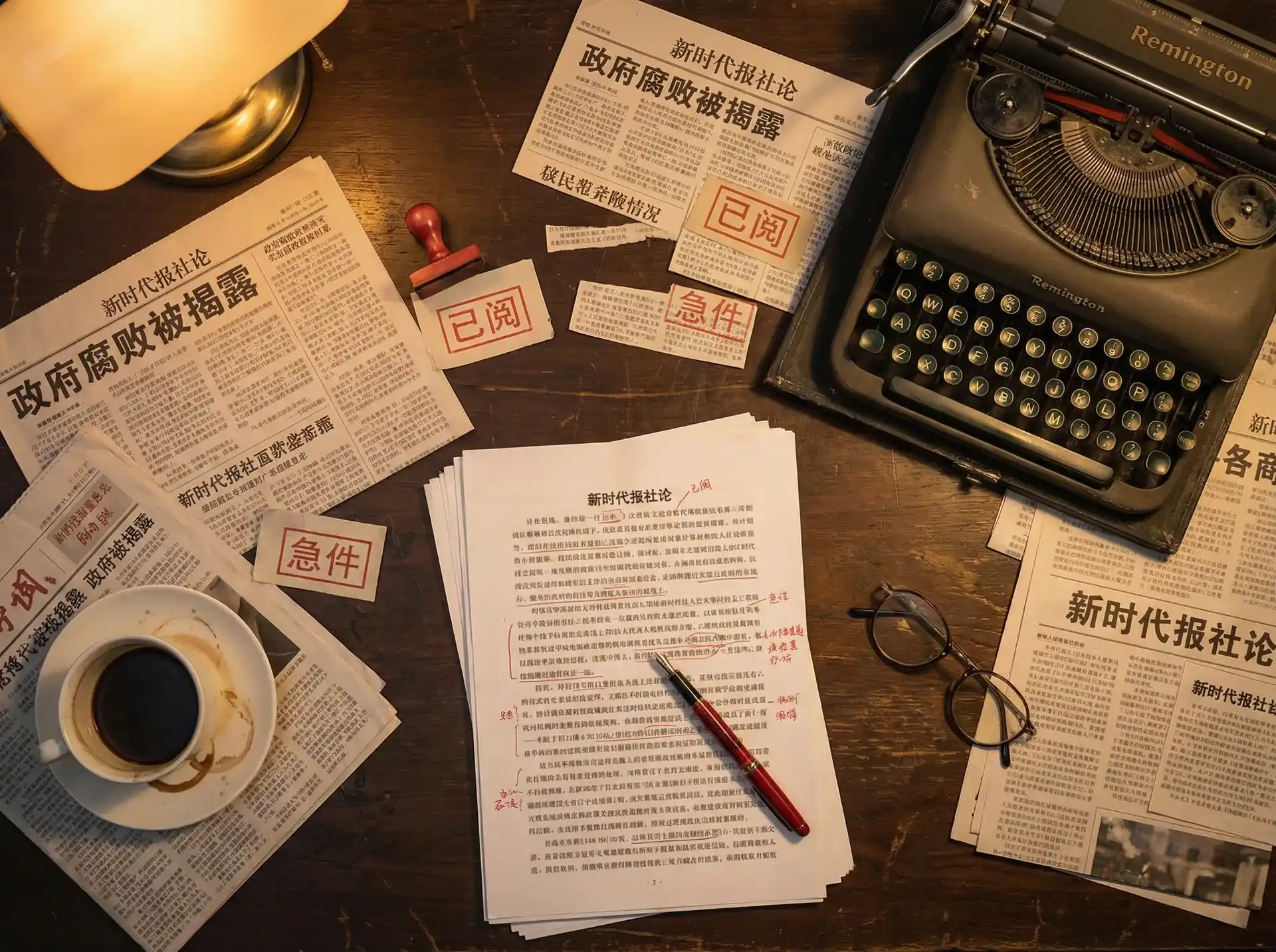 暗网吃瓜 - 报社编辑部工作场景